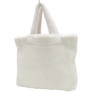 Prada Bianco Fur Montone Shearling Sheep Diagonal White Fur